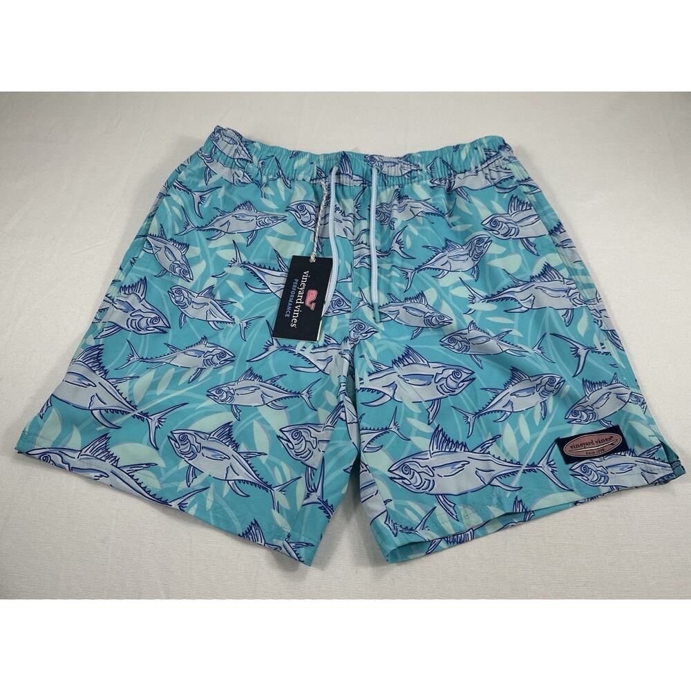NEW VINEYARD VINES 7” Performance Swim Trunk Playful Fish Pattern Size XS NWT - Picture 13 of 13
